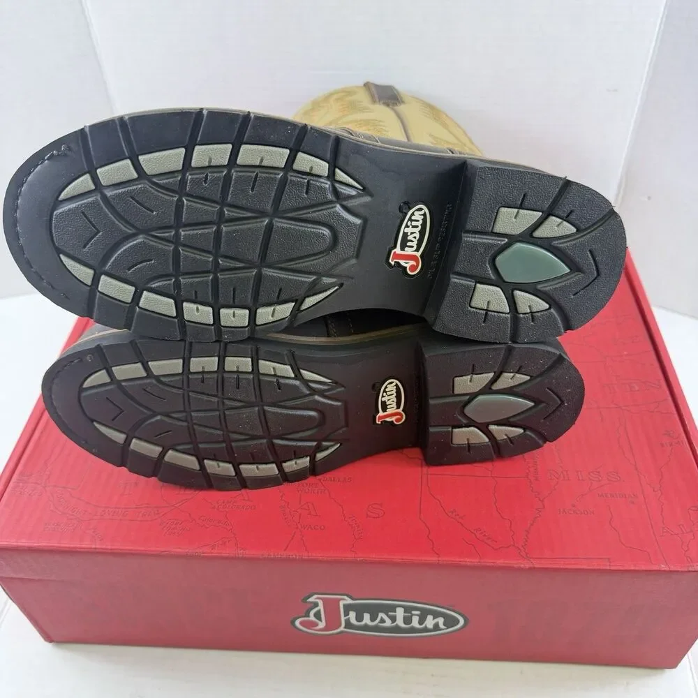 Justin Work-boots Superintendent Electrical Hazard Round Toe 11D NIB
